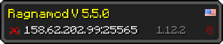 Userbar 320x64 in minecraft style for 158.62.202.99:25565