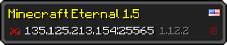 Userbar 320x64 in minecraft style for 135.125.213.154:25565