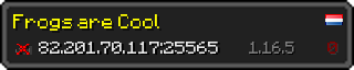 Userbar 320x64 in minecraft style for 82.201.70.117:25565