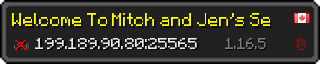 Userbar 320x64 in minecraft style for 199.189.90.80:25565