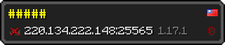 Userbar 320x64 in Minecraft-Stil für den Server 220.134.222.148:25565