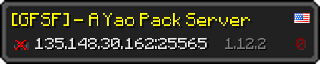 Userbar 320x64 in Minecraft-Stil für den Server 135.148.30.162:25565