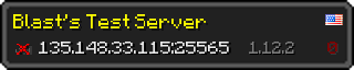 Userbar 320x64 in minecraft style for 135.148.33.115:25565