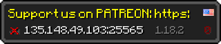 Userbar 320x64 in minecraft style for 135.148.49.103:25565