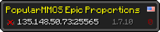 Userbar 320x64 in Minecraft-Stil für den Server 135.148.50.73:25565