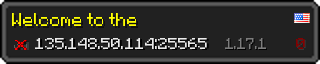 Userbar 320x64 in minecraft style for 135.148.50.114:25565