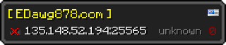 Userbar 320x64 in minecraft style for 135.148.52.194:25565