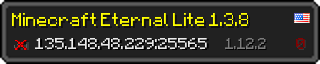 Userbar 320x64 in minecraft style for 135.148.48.229:25565