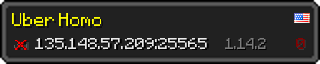 Userbar 320x64 in Minecraft-Stil für den Server 135.148.57.209:25565