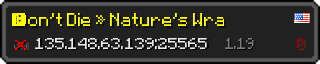 Userbar 320x64 in Minecraft-Stil für den Server 135.148.63.139:25565