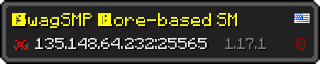 Userbar 320x64 in Minecraft-Stil für den Server 135.148.64.232:25565