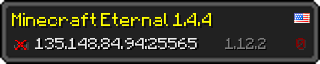 Userbar 320x64 in Minecraft-Stil für den Server 135.148.84.94:25565