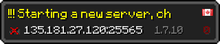 Userbar 320x64 in minecraft style for 135.181.27.120:25565
