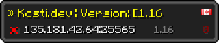 Userbar 320x64 in Minecraft-Stil für den Server 135.181.42.64:25565