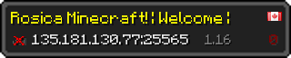 Userbar 320x64 in minecraft style for 135.181.130.77:25565