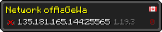 Userbar 320x64 in Minecraft-Stil für den Server 135.181.165.144:25565