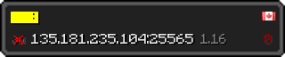 Userbar 320x64 in Minecraft-Stil für den Server 135.181.235.104:25565