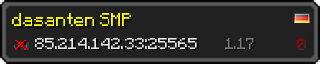 Userbar 320x64 in minecraft style for 85.214.142.33:25565