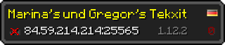 Userbar 320x64 in Minecraft-Stil für den Server 84.59.214.214:25565