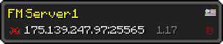 Userbar 320x64 in minecraft style for 175.139.247.97:25565