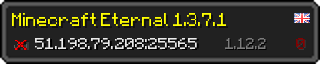 Userbar 320x64 in minecraft style for 51.198.79.208:25565