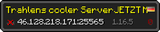 Userbar 320x64 in minecraft style for 46.128.218.171:25565