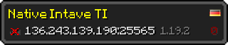 Userbar 320x64 in minecraft style for 136.243.139.190:25565