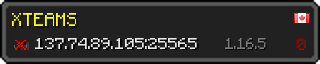 Userbar 320x64 in minecraft style for 137.74.89.105:25565