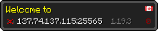 Userbar 320x64 in minecraft style for 137.74.137.115:25565