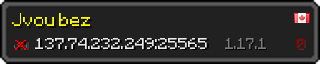 Userbar 320x64 in Minecraft-Stil für den Server 137.74.232.249:25565