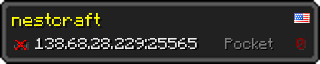 Userbar 320x64 in Minecraft-Stil für den Server 138.68.28.229:25565