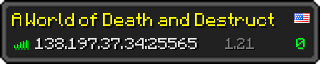 Userbar 320x64 in Minecraft-Stil für den Server 138.197.37.34:25565