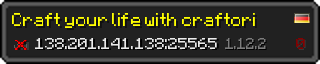 Userbar 320x64 in Minecraft-Stil für den Server 138.201.141.138:25565