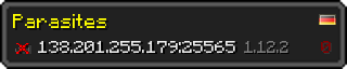 Userbar 320x64 in minecraft style for 138.201.255.179:25565