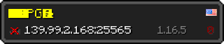 Userbar 320x64 in minecraft style for 139.99.2.168:25565