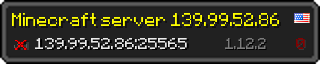 Userbar 320x64 in Minecraft-Stil für den Server 139.99.52.86:25565