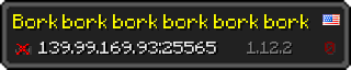 Userbar 320x64 in Minecraft-Stil für den Server 139.99.169.93:25565