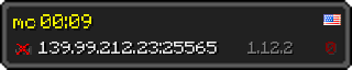 Userbar 320x64 in minecraft style for 139.99.212.23:25565