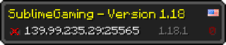 Userbar 320x64 in minecraft style for 139.99.235.29:25565