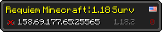 Юзербар 320x64 у стилі майнкрафт для сервера 158.69.177.65:25565