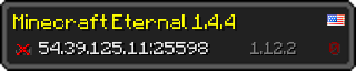 Userbar 320x64 in minecraft style for 54.39.125.11:25598