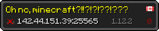 Userbar 320x64 in minecraft style for 142.44.151.39:25565