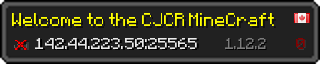 Userbar 320x64 in Minecraft-Stil für den Server 142.44.223.50:25565