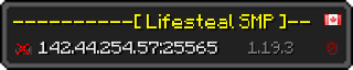 Userbar 320x64 in Minecraft-Stil für den Server 142.44.254.57:25565