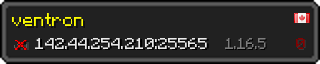 Userbar 320x64 in Minecraft-Stil für den Server 142.44.254.210:25565