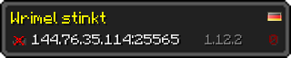 Userbar 320x64 in minecraft style for 144.76.35.114:25565