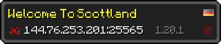 Userbar 320x64 in Minecraft-Stil für den Server 144.76.253.201:25565