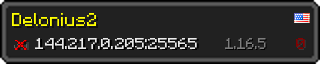 Userbar 320x64 in minecraft style for 144.217.0.205:25565