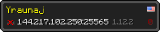 Userbar 320x64 in Minecraft-Stil für den Server 144.217.102.250:25565