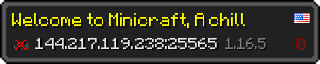 Userbar 320x64 in minecraft style for 144.217.119.238:25565